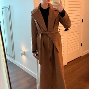 Ralph Lauren Tan Wool Maxi Coat w/ Belt